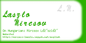 laszlo mircsov business card